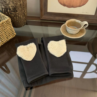 Lime girls leggings autumn and winter 2024 new children's casual pants baby fleece-lined warm pants winter