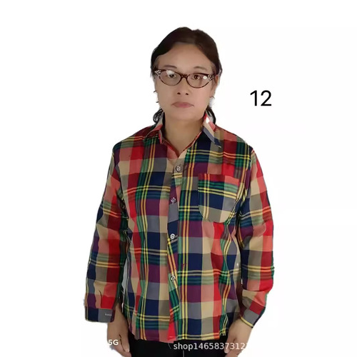 Women's Spring and Autumn Striped Thin Pocket Casual Open Top for Middle-Aged Adults, Construction Site Wear, Middle-Aged Adults' Stalls Goods