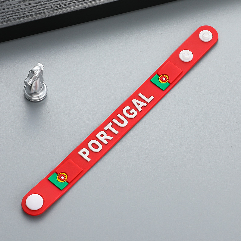 2022 Qatar Copa Mundial decoraciones del equipo nacional pulsera de goma fans pequeño regalo recuerdo Francia