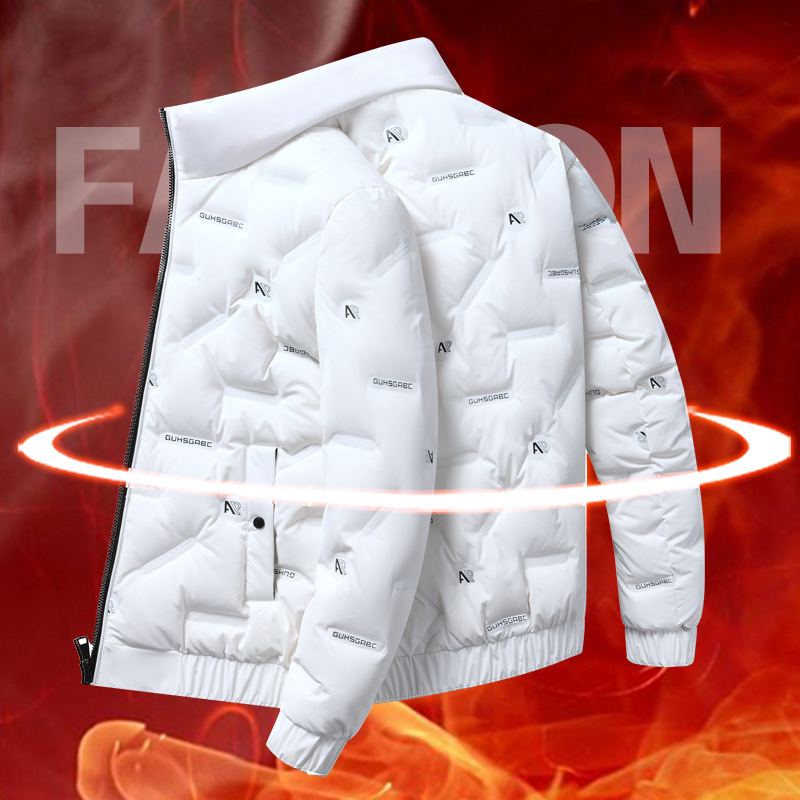국경 간 전자 상거래 AliExpress 남성 겨울 다운 얇은 칼라 젊은 남성 의류 100% 리얼 다운 재킷