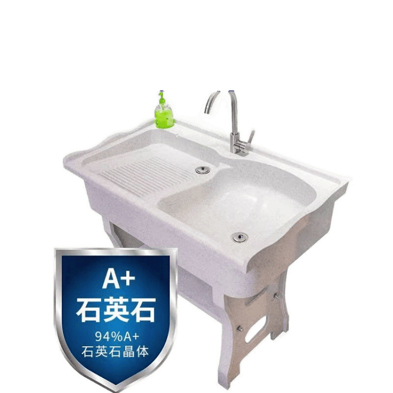 石英石洗衣池带搓板室内外阳台大理石洗衣槽一体水槽台盆石英石厂|undefined