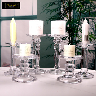 European retro dumbbell glass rod wax table ornaments French retro ornaments romantic candlestick wholesale