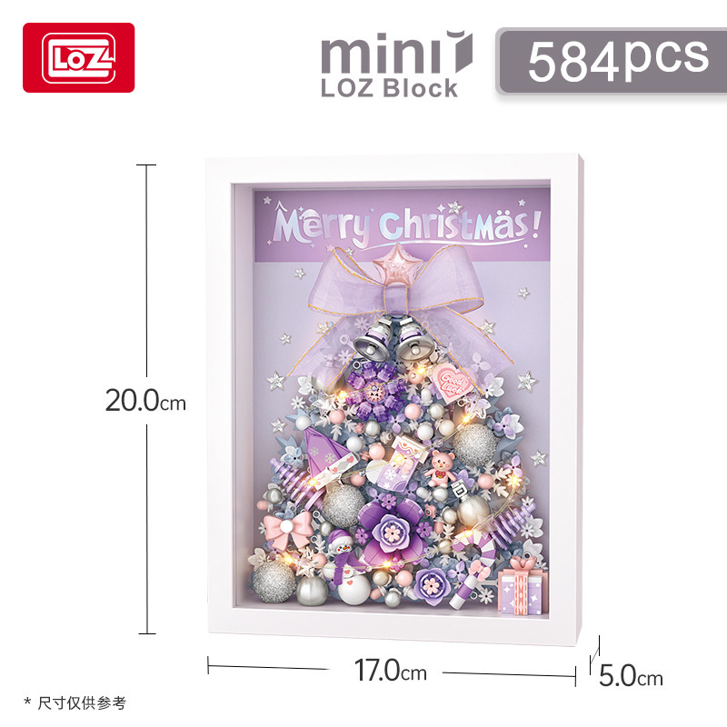 Juguetes para niños, bloques de construcción en línea, juguetes de Navidad, regalos, juguetes de Navidad, decoración, puzzle, ensamblaje