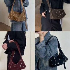 欧美时尚设计感小众铆钉腋下包女2025新款秋冬手提包单肩机车包女