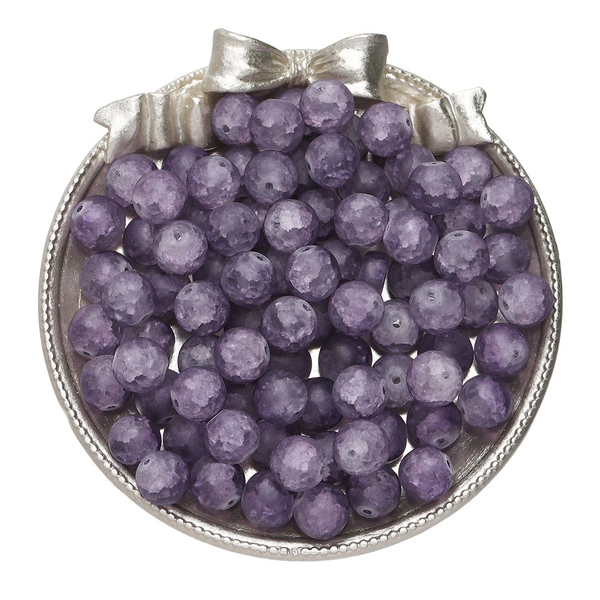10mm glazed grinding beads-Deep purple