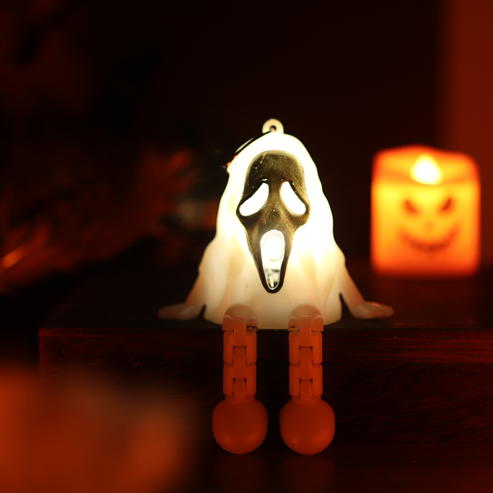 Adornos decorativos de Halloween, esqueletos, velas electrónicas, faroles de calabaza, accesorios para fiestas de Halloween, candelabros, faroles de calabaza image 34
