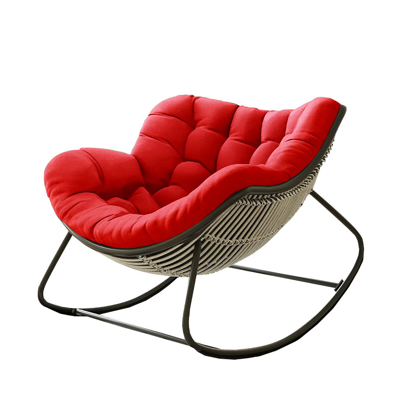 Cojín de silla de mecedora perezosa, cojín de sofá individual para balcón doméstico, cojín de asiento integrado, cojín de cesta de suspensión interior y exterior