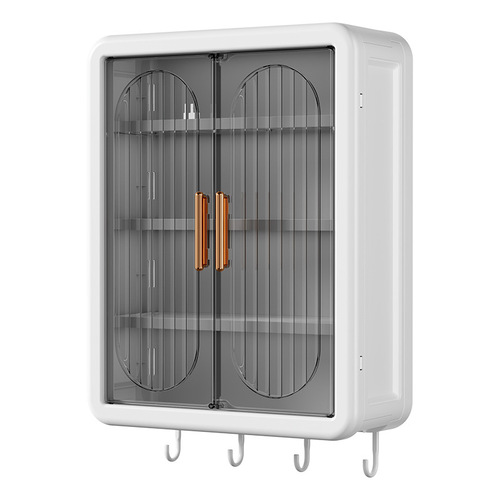 Strictly select hole-free wall-mounted bathroom storage cabinet, magnetic dust proof storage, shower room storage box, wall-mounted storage box