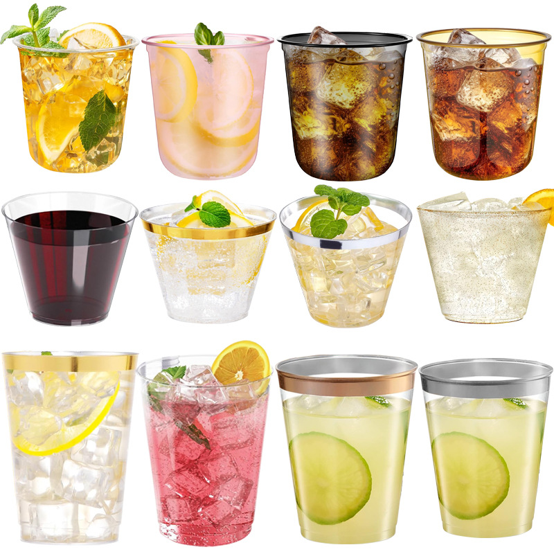 Disposable Transparent Thickened Ps Material Aviation Cup Wine Glass Bar Party Whiskey Cup Cold Drink Cup