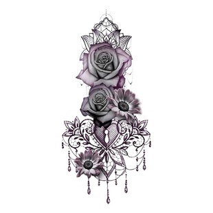 Rose Tattoo stickers red flower dream catcher water transfer waterproof tattoo stickers Amazon cross-border suit stickers