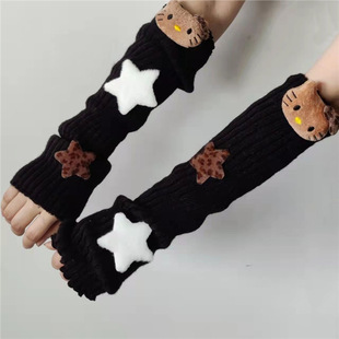 Harajuku Shibuya Spice Girl Leopard KT Sleeve Pile Stocking Cover Subculture Niche Star Striped Leg Cover Spice Girl Fashion