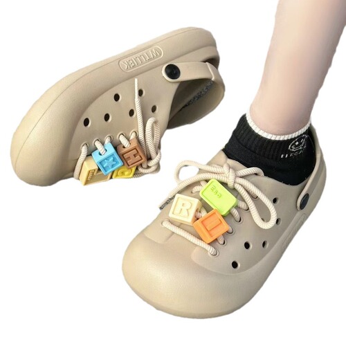 Summer outdoor new fashionable ins internet celebrity thick-soled non-slip beach flat closed-toe slippers