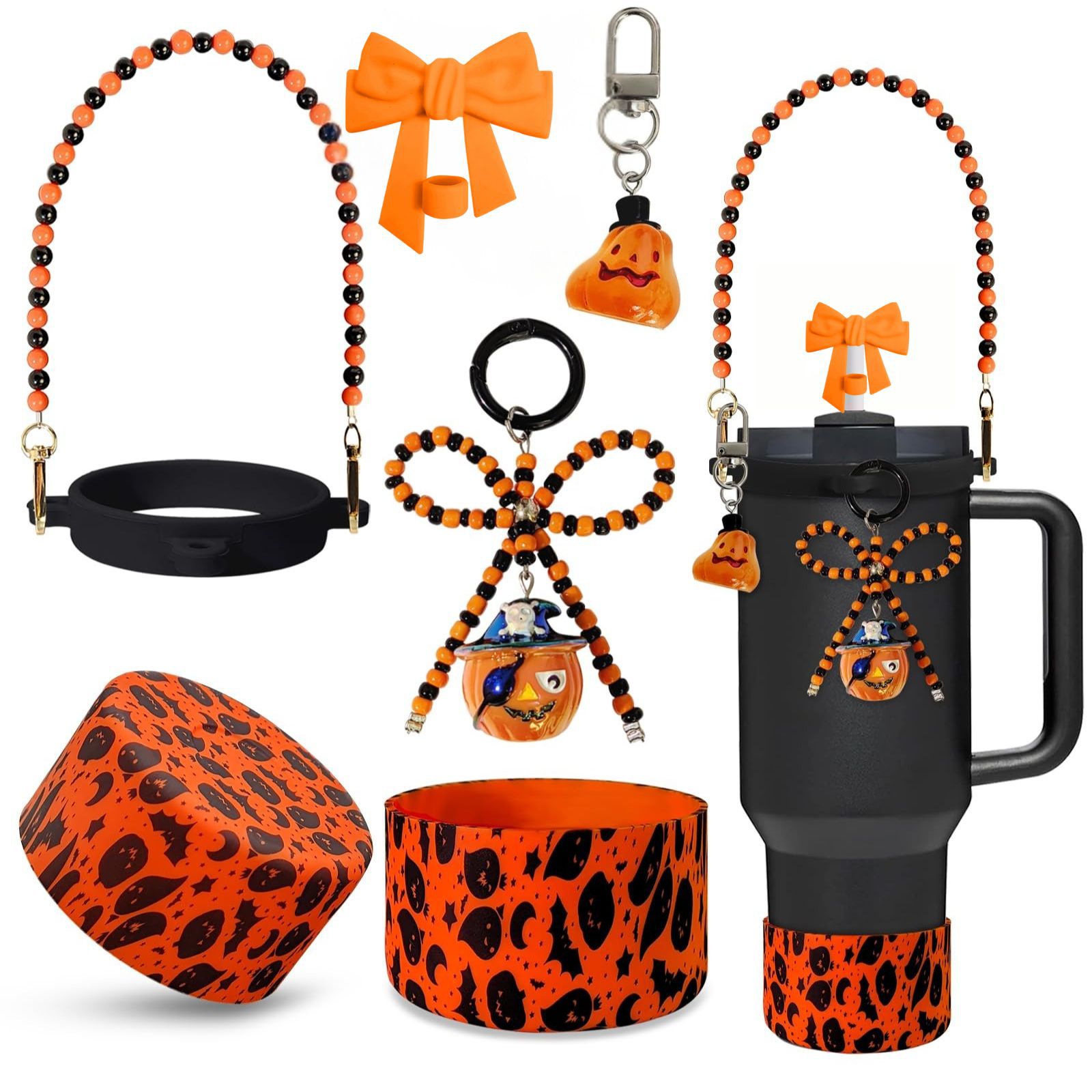 Nuevos productos Stanley taza de agua de mano cadena de taza de flores colgante de amor Begonia gorra de paja bola de peluche llavero