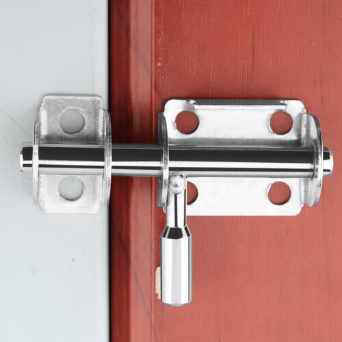 No punching buckle 304 stainless steel door bolt anti-theft wooden door door bathroom plug lock old-fashioned sliding door lock