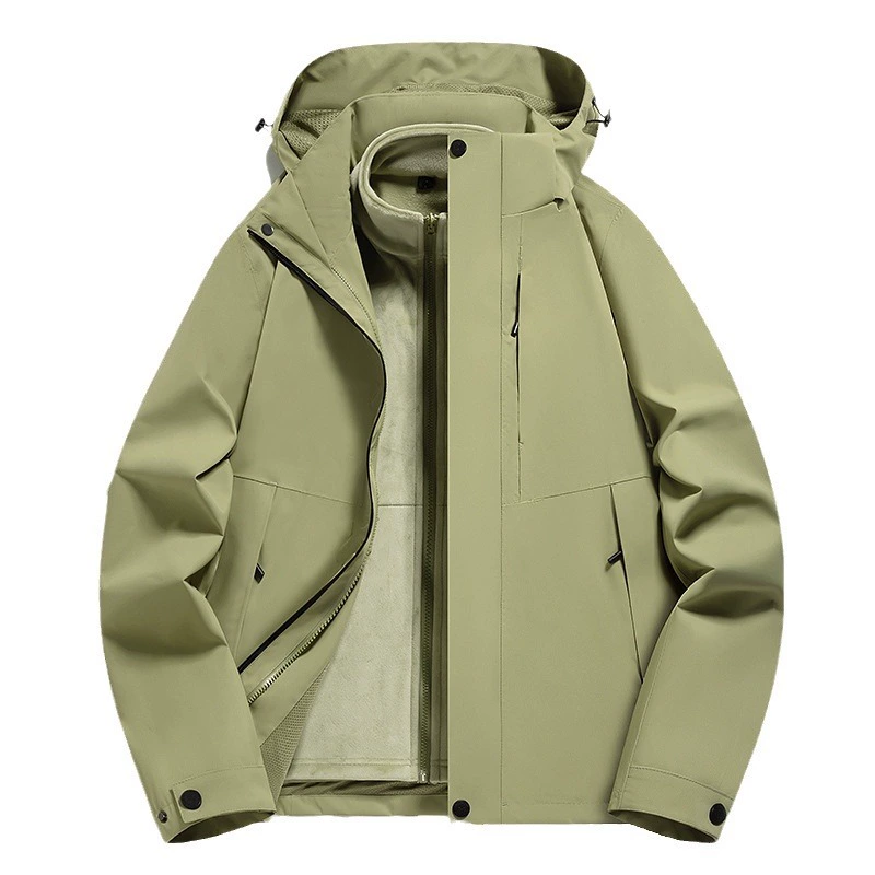 Куртка, ветрозащитный водонепроницаемый дорожный комплект, три в одном