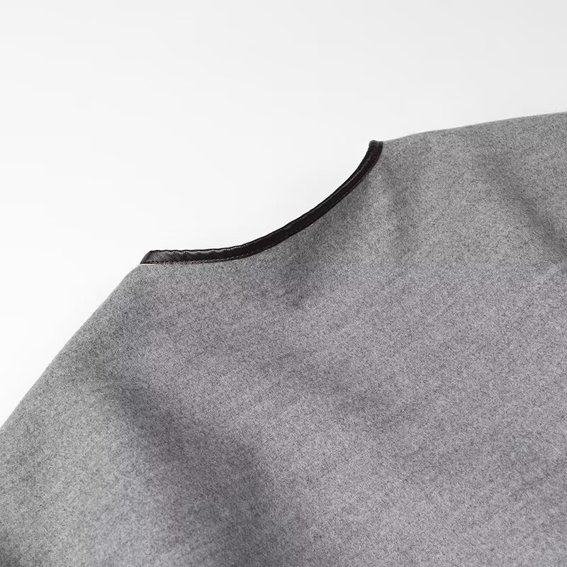 Women's clothing 2024 autumn and winter new style temperament fashionable belt contrasting double-sided woolen coat_voghion.com