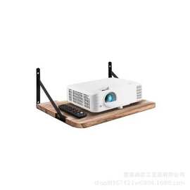 跨境实木壁挂式路由器置物架客厅机顶盒收纳架家用投影仪置物支架