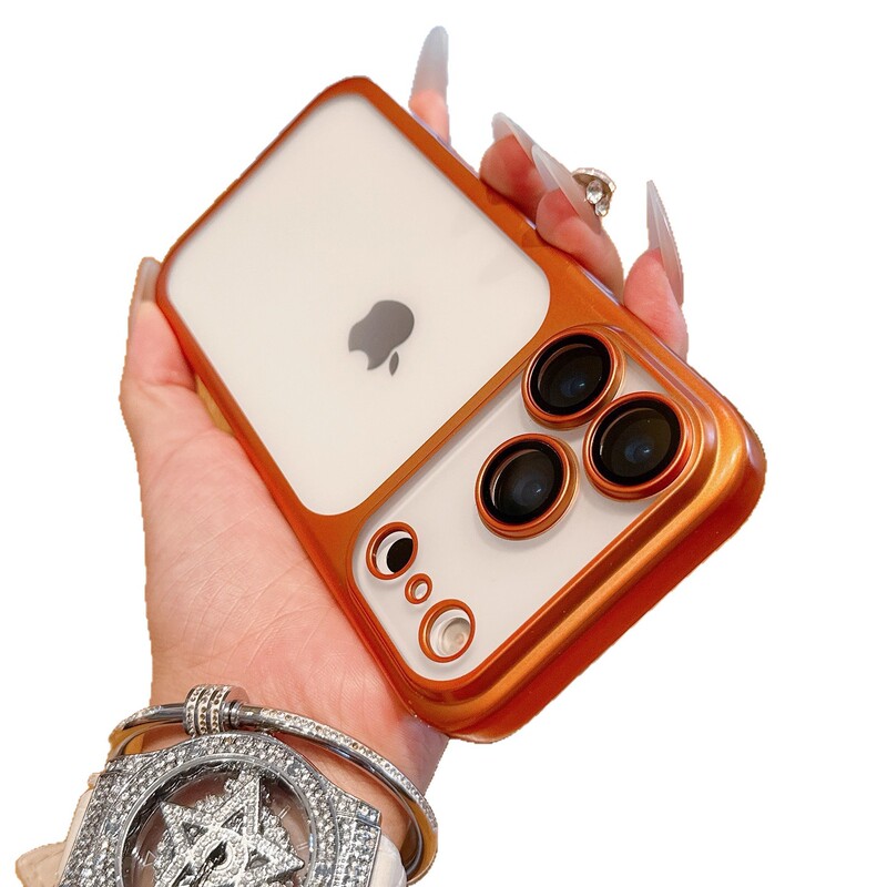 适用苹果17promax手机壳自带镜头膜电镀磨砂 iPhone17Air防摔硬套|undefined