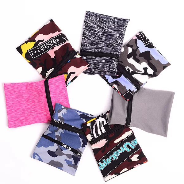 Sports Running Camouflage Ice Silk Summer Fitness Ultra-Thin Mobile Phone Wrist Bag Printed Cycling Mobile Phone Case Breathable