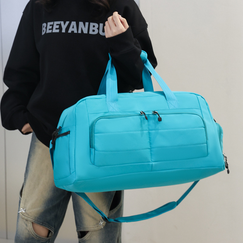 Bolsa de Viaje Multifuncional para Mujer de Nylon, Transpirable, Ultraligero, Separación Seca y Húmeda, para Viajes de Ocio