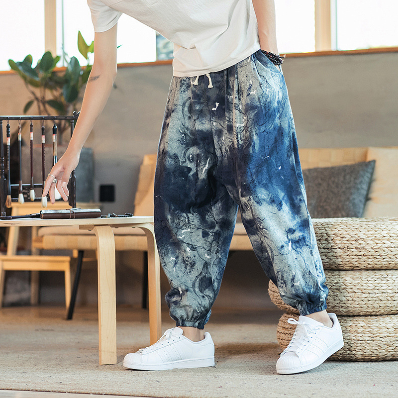 220-MK988-summer Chinese style new thin breathable cotton linen casual crotch plus size harem pants bloomers 220-MK988-summer Chinese style new thin breathable cotton linen casual crotch plus size harem pants bloomers