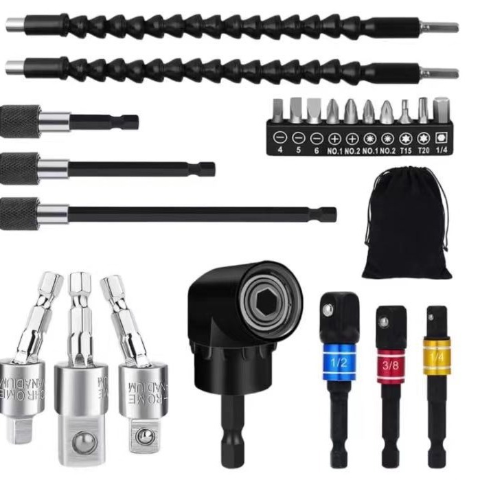 套筒快换 万向软轴 批头拐角器 魔术套筒 AD连接杆 批头组合套装