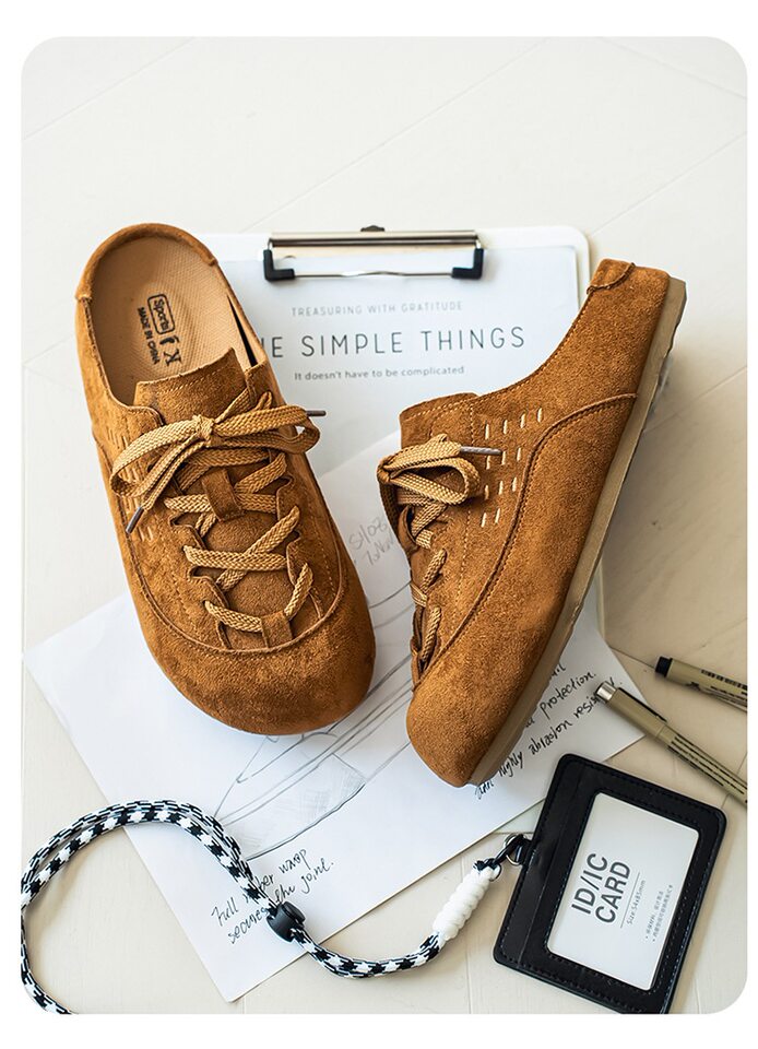 Dép bít mũi nam kiểu Birkenstock quai hậu không gót, chống trượt chịu mài mòn, đi ngoài trời mùa thu — K7788 Hạt dẻ, K7788 thẻ chi tiết 9
