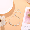 Zirconium, bracelet, small design accessory, flowered, internet celebrity, Korean style, simple and elegant design