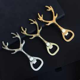 鹿角圣诞节创意酒具家用啤酒开盖鸡尾酒开酒器锌合金开瓶器瓶起子