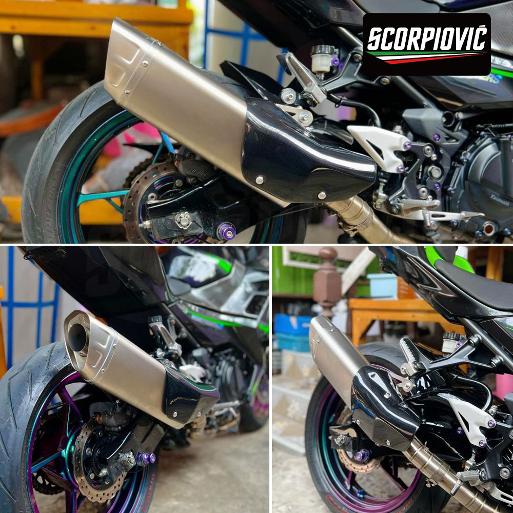 Motorcycle Modification Parts K12 Industrial and Trade Triangular Carbon Fiber Shield Heat Insulation Panel Protective Shell Non-Destructive Installation
