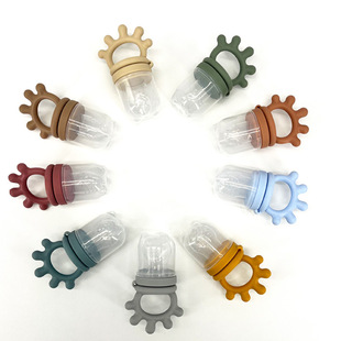 New creative baby pacifier fruit and vegetable bite bite music fruit food supplement food grade baby silicone tooth glue