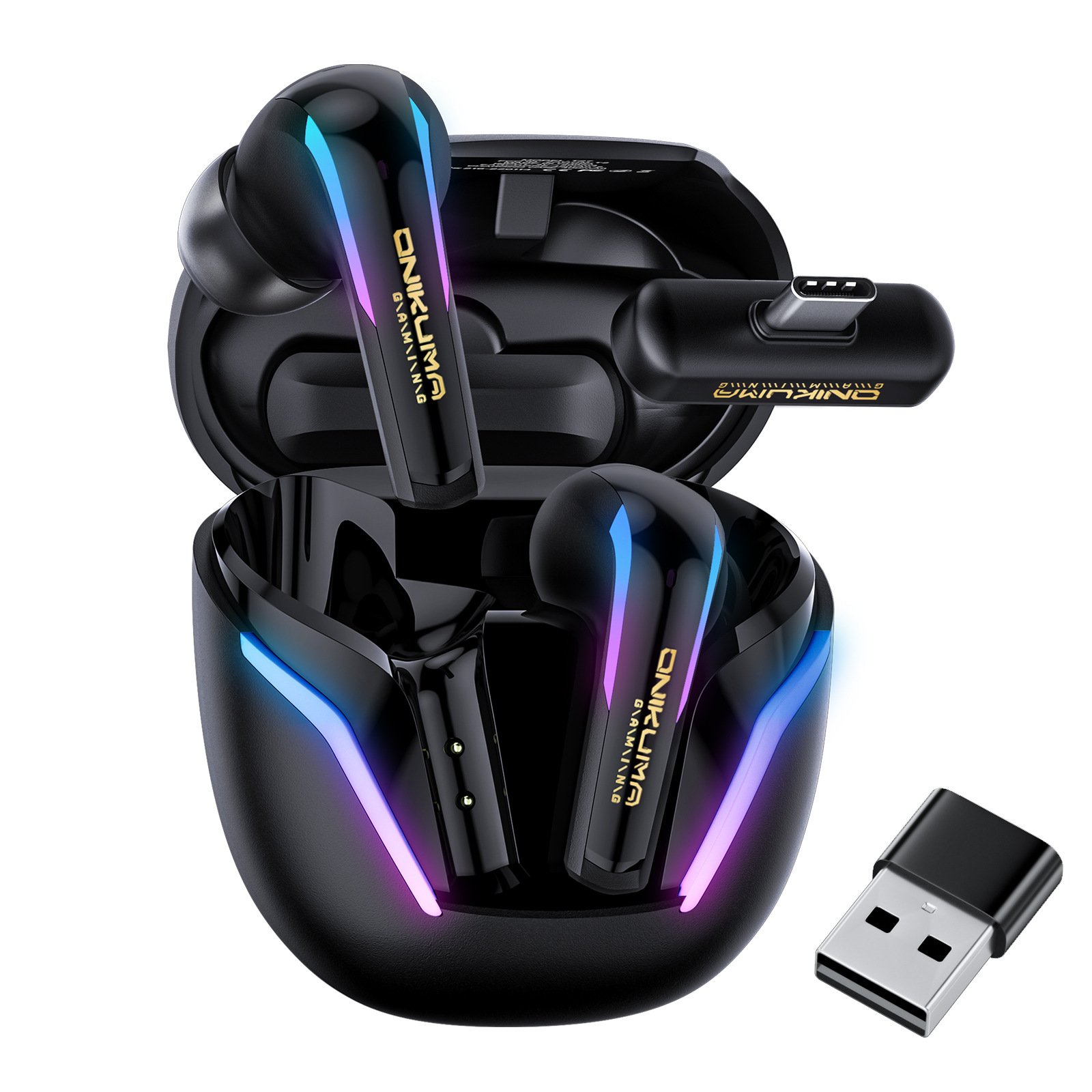 ONIKUMA T27 auriculares inalámbricos Bluetooth de baja latencia computadora de juegos auriculares con micrófono