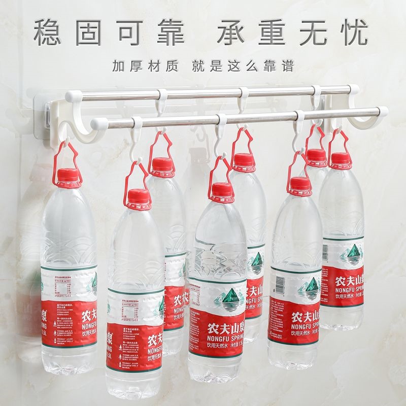 No-drill towel rack, bathroom storage rack, stainless steel thickened shelf, bathroom toilet washroom towel bar