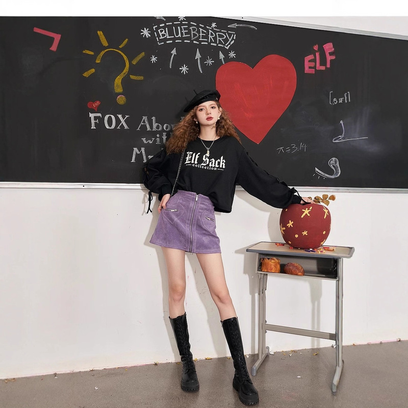 妖精的口袋蓝色格子宽松衬衫外套女2025年秋季新款大口袋设计上衣|undefined