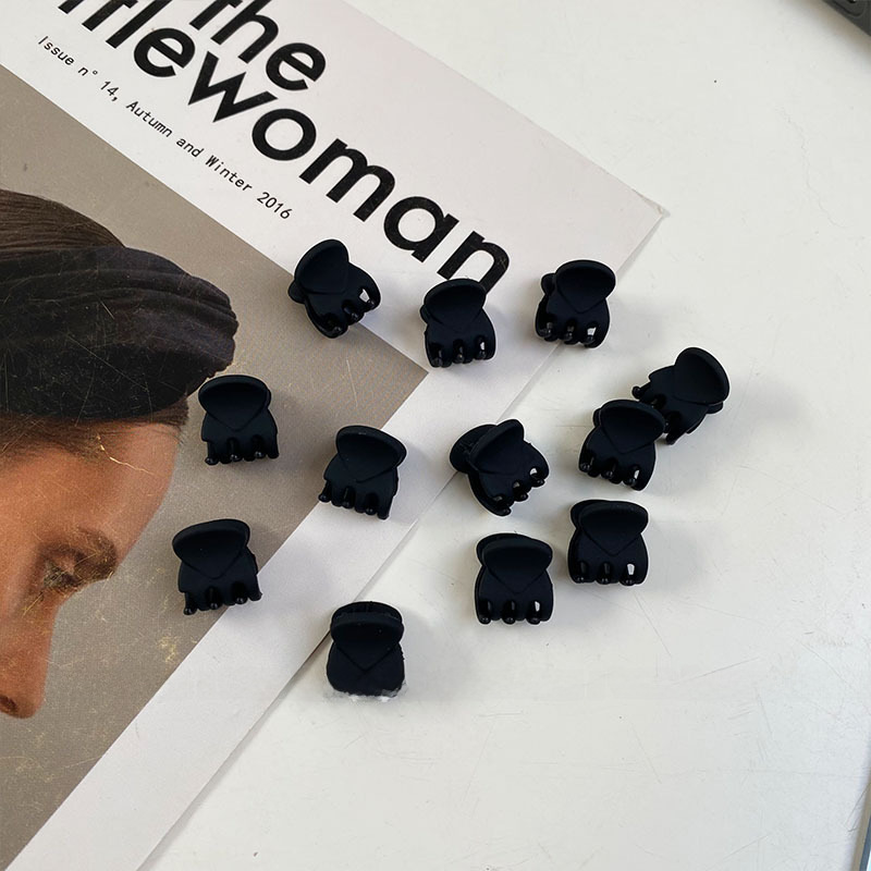 Piccola molletta per capelli donna fermaglio per frangia nero_voghion.com