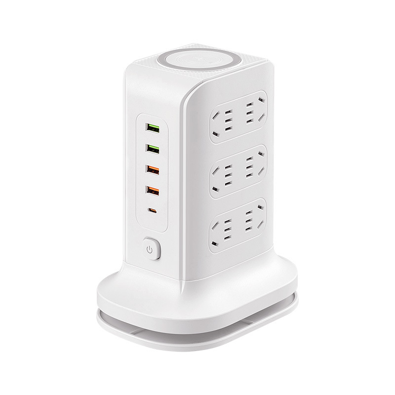 Toma de carga inalámbrica tridimensional con carga rápida USB hogar estudiante dormitorio enchufe tablero poroso multifunción enchufe