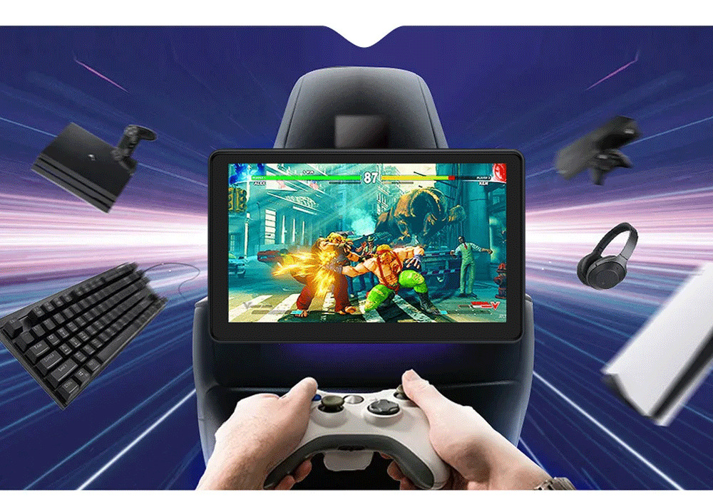 10.1inch Hd Ips Android Neutral Plug-In Headrest Display Mp5 Car Rear Entertainment System Player