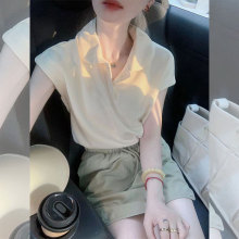 ��ɫ��������t��Ůװ2023�¿��ļ�����С���ӿ��ɶ̿�polo������