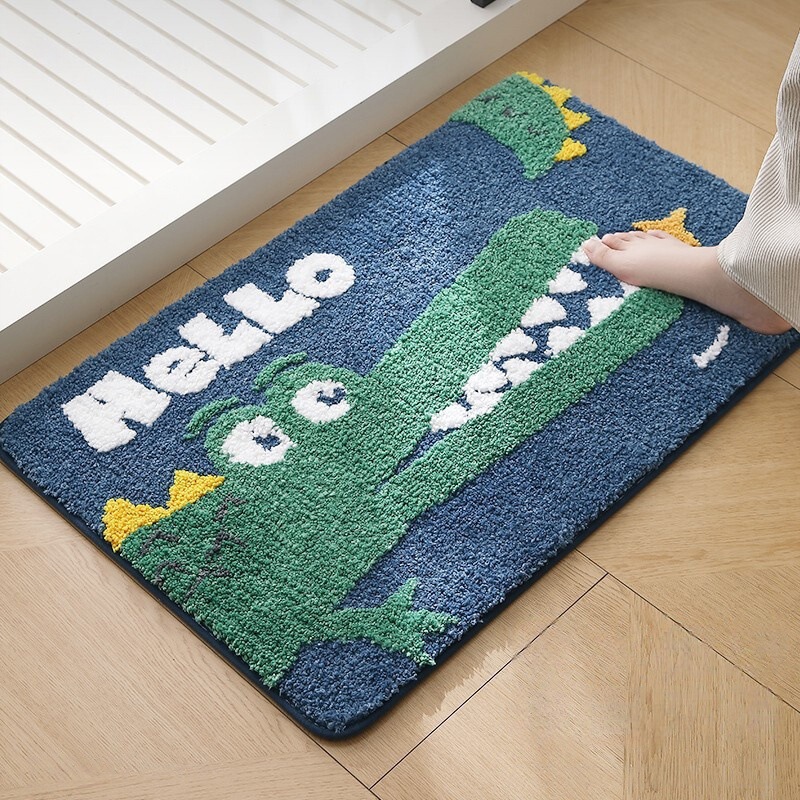 Floor Mat Imitation Cashmere Cartoon Carpet Bathroom Toilet Toilet Door Water Absorbent Non-slip Dirt-resistant Door Mat Washable Floor Mat Imitation Cashmere Cartoon Carpet Bathroom Toilet Toilet Door Water Absorbent Non-slip Dirt-resistant Door Mat Washable
