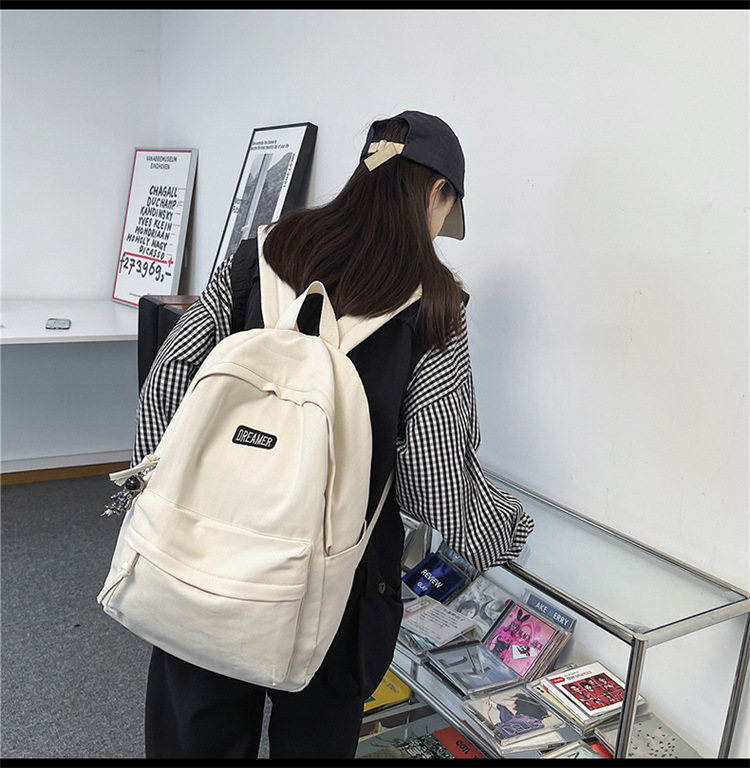 Rucksack Herren Universität Student Leinen Rucksack ins japanischer Stil einfach große Kapazität Reiserucksack Gymnasium Mittelschule Schüler Rucksack