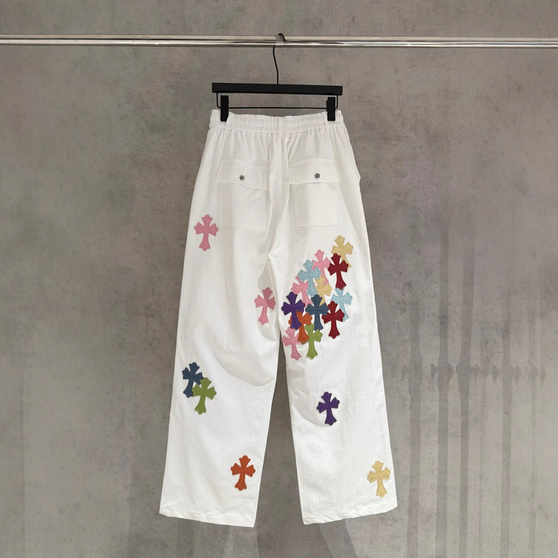 CH Crowe Four Seasons の新しいカラフルなカーフスキン クロス カジュアル パンツの正しいバージョン カップル モデル ドロップシッピング|undefined