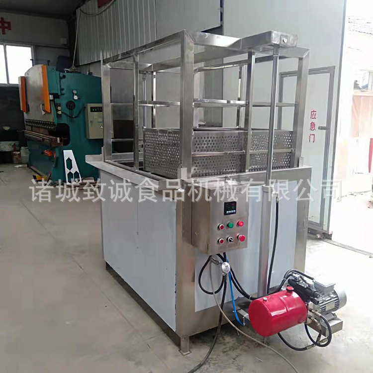 自动出料蒸煮槽 双层保温漂烫池现货 蒸汽海鲜漂烫池自动提升