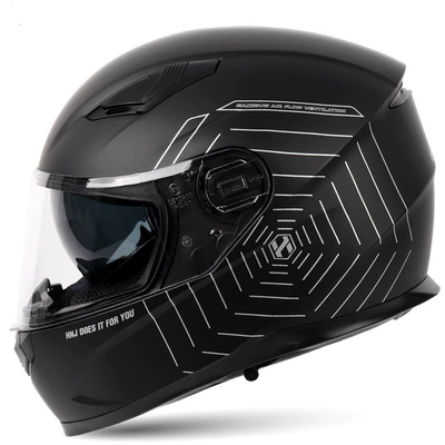 helmet summer UV protection, Motosiklet kaskı (dəbilqə) - dumb-black-spider-transparent-m