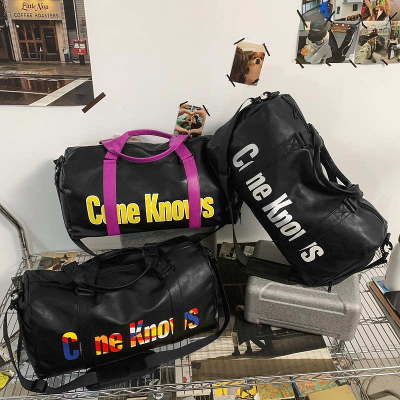 Bolsa de yoga de gran capacidad bolsas de viaje de hombres y mujeres portátiles de fitness secos y húmedos separación de bolsas de hombro de hombro independientes almacenamiento de zapatos