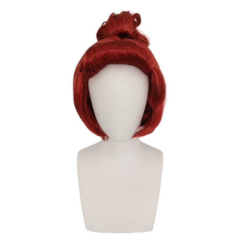Modern Primitive Wilma Flintstone Wig Red Brown Short Hair with Tiger Mouth Clip Ponytail Cosplay Wig 2026 Modern Primitive Wilma Flintstone Wig Red Brown Short Hair with Tiger Mouth Clip Ponytail Cosplay Wig 2026