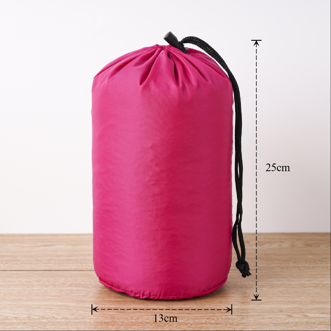 Bolsa de cuerda de nylon impermeable cilíndrica de plumón para ropa doméstica de poliéster bolsa de almacenamiento bolsa de embalaje bolsillo de paquete de contracción image 18