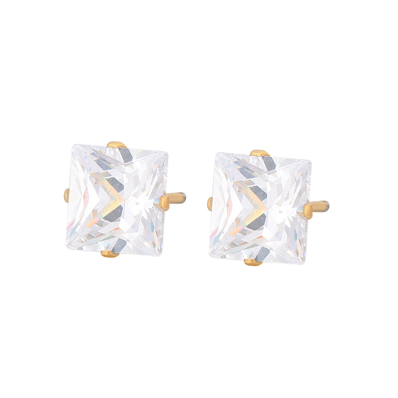 Xuping geometría cuadrada de acero inoxidable simple transfronterizo europeo y americano diario fácil de montar auriculares fuente fábrica al por mayor mujeres