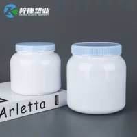 1000ml/500ml Синяя толстая банка с широким портом порошка барабан большой емкости протеиновый порошок упаковка пластиковый бак сухого молока