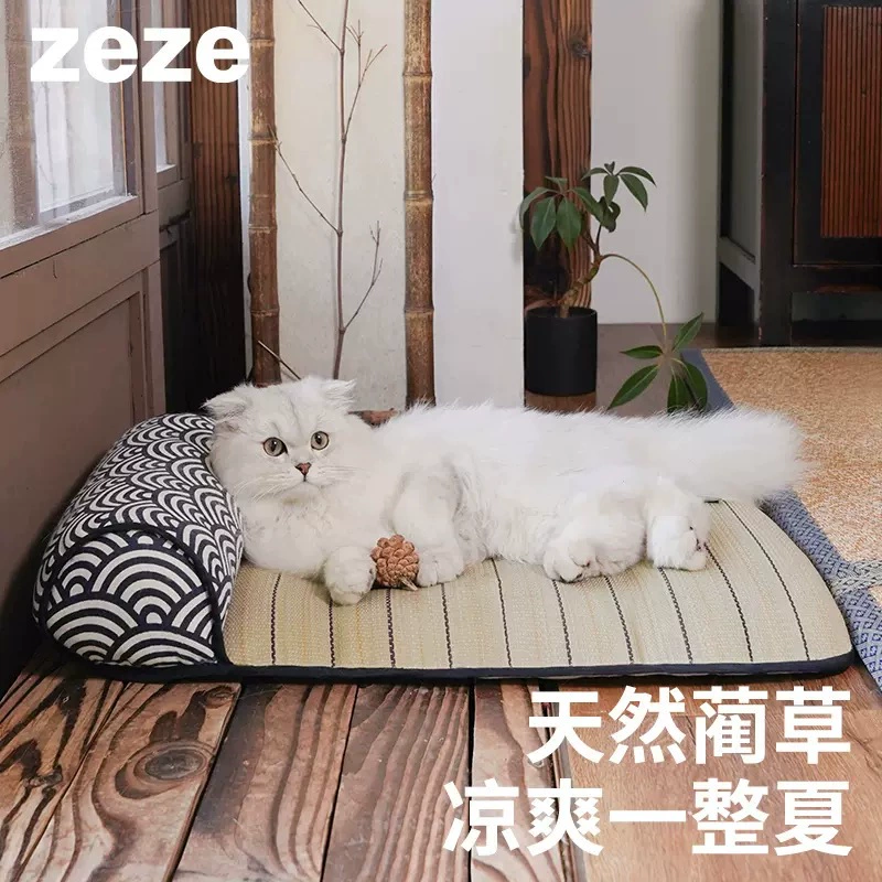 Zeze сиденье кот гнездо кот подушка спит летом охлаждающий питомец ледяной подушка холодная подушка для собак и кошек