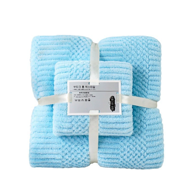 Bath towel, coral velvet set, Birthday gift, increased thickness, water absorbent, wholesale